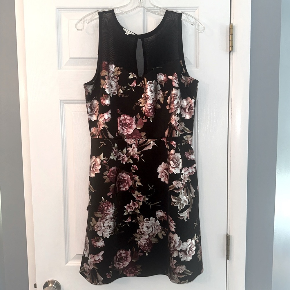Maurice’s Black Floral Mini Dress - Medium
